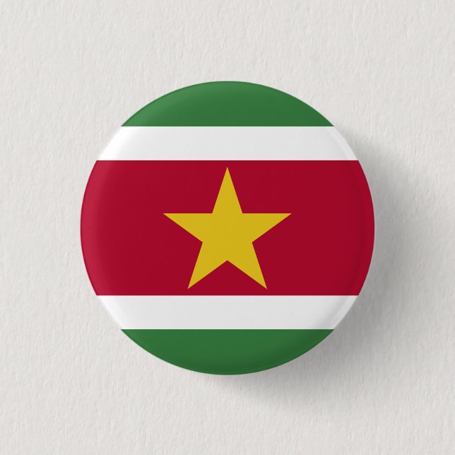 Chapa Redonda De 2,5 Cm Bandera de Surinam (Anverso)