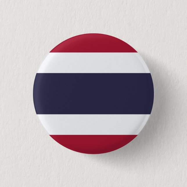 Chapa Redonda De 2,5 Cm Bandera de Tailandia  (Anverso)