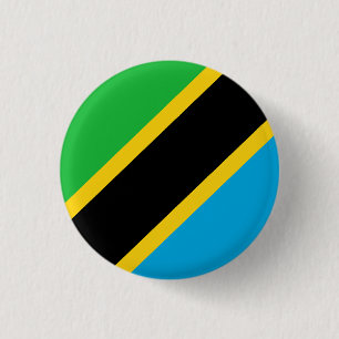 Chapa Redonda De 2,5 Cm Bandera de Tanzania