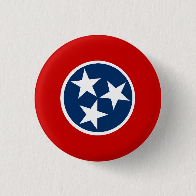Chapa Redonda De 2,5 Cm Bandera de Tennessee (Anverso)