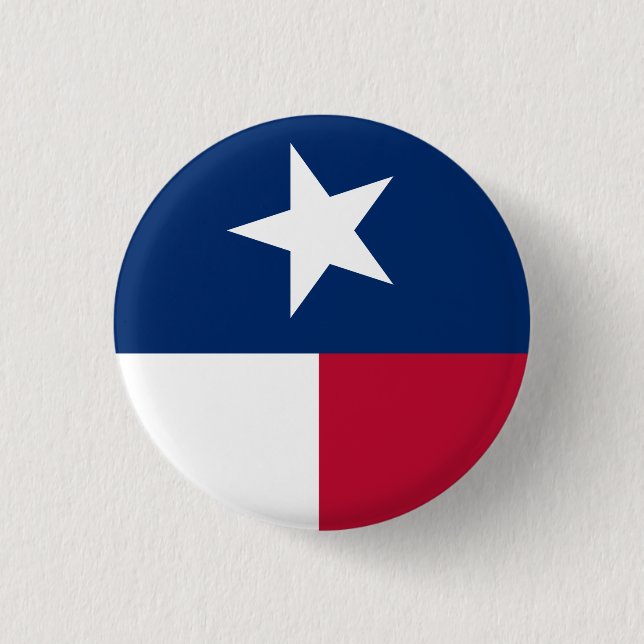 Chapa Redonda De 2,5 Cm Bandera de Texas (vertical) (Anverso)