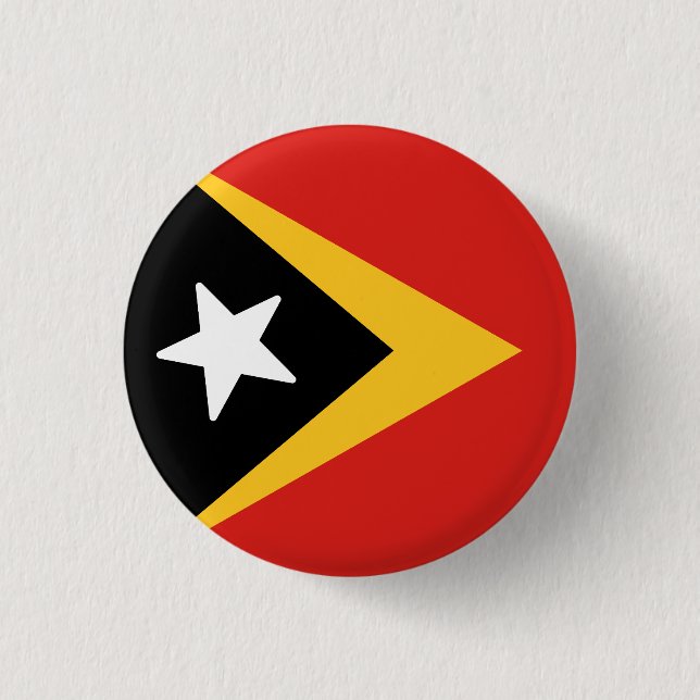 Chapa Redonda De 2,5 Cm Bandera de Timor Oriental (Anverso)