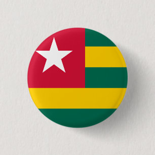Chapa Redonda De 2,5 Cm Bandera de Togo