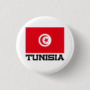Chapa Redonda De 2,5 Cm Bandera de Túnez