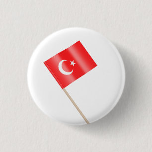 Chapa Redonda De 2,5 Cm Bandera de Turkiye
