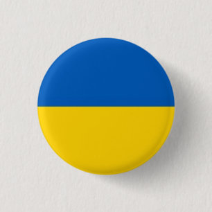 Chapa Redonda De 2,5 Cm Bandera de Ucrania