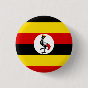 Chapa Redonda De 2,5 Cm Bandera de Uganda