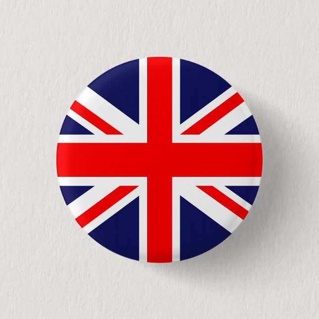 Chapa Redonda De 2,5 Cm Bandera de Union Jack (Anverso)