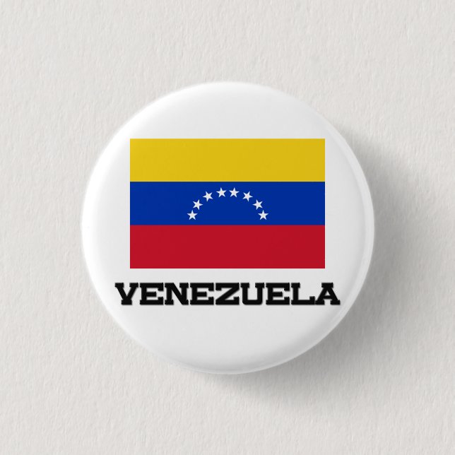 Chapa Redonda De 2,5 Cm Bandera de Venezuela (Anverso)
