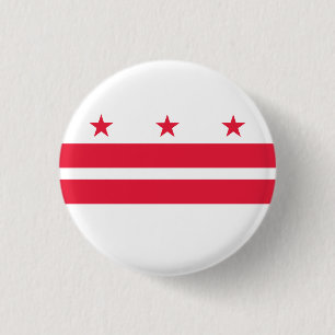 Chapa Redonda De 2,5 Cm Bandera de Washington DC
