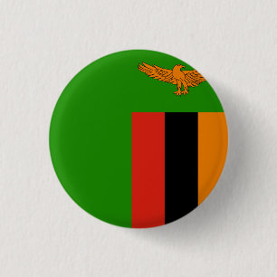 Chapa Redonda De 2,5 Cm Bandera de Zambia
