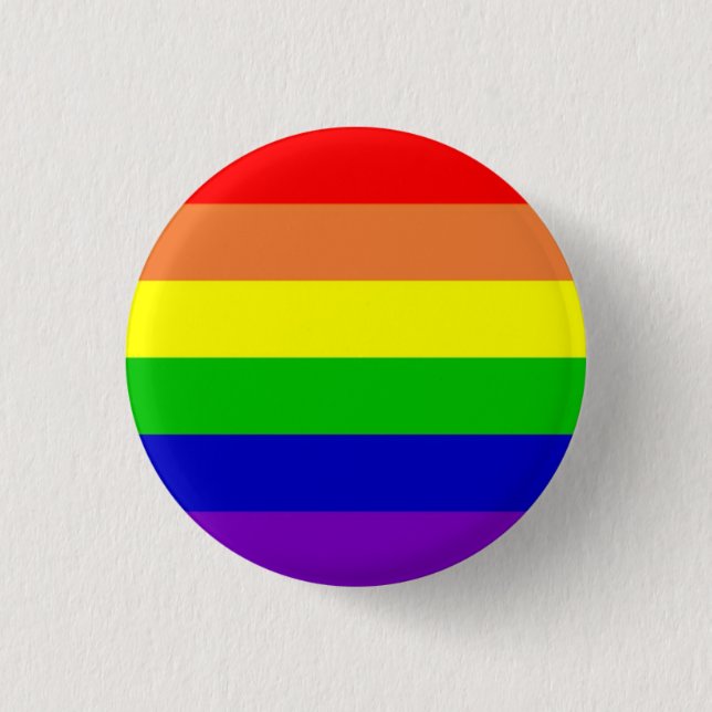 Chapa Redonda De 2,5 Cm Bandera del arco iris (Anverso)