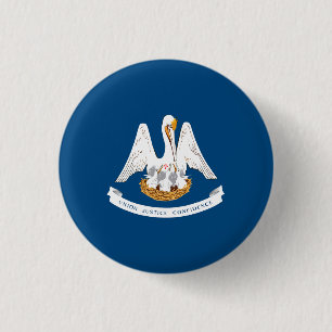 Chapa Redonda De 2,5 Cm Bandera del estado de Louisiana Estados Unidos