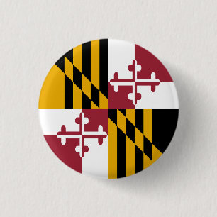 Chapa Redonda De 2,5 Cm Bandera del estado de Maryland