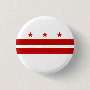Chapa Redonda De 2,5 Cm Bandera del estado de Washington DC