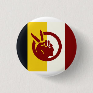 Chapa Redonda De 2,5 Cm bandera del Movimiento Indio Americano