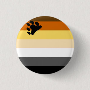 Chapa Redonda De 2,5 Cm Bandera del Orgullo de la Hermandad del Oso Intern