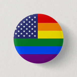 CHAPA REDONDA DE 2,5 CM "BANDERA DEL ORGULLO GAY "