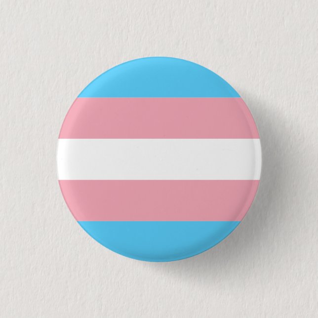 Chapa Redonda De 2,5 Cm Bandera del Orgullo Transgénero (Anverso)