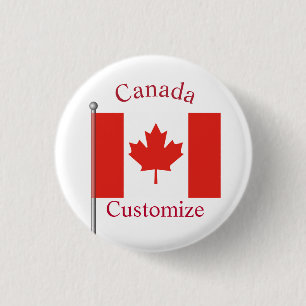 Chapa Redonda De 2,5 Cm Bandera del país Canadá Thunder_Cove