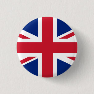 Chapa Redonda De 2,5 Cm Bandera del Reino Unido
