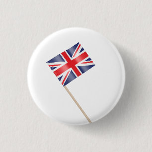 Chapa Redonda De 2,5 Cm Bandera del Reino Unido