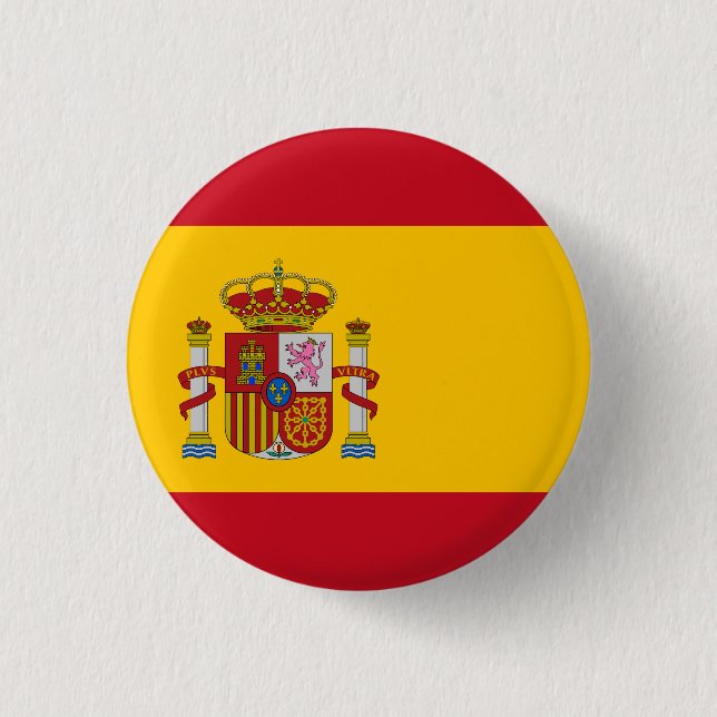 Chapa Redonda De 2,5 Cm Bandera española (Anverso)