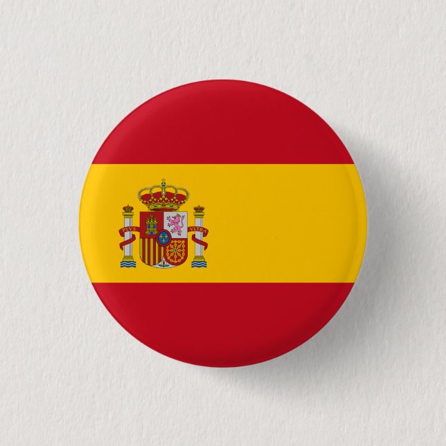 Chapa Redonda De 2,5 Cm Bandera española, bandera de España (Anverso)
