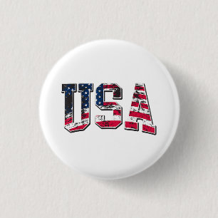 Chapa Redonda De 2,5 Cm Bandera estadounidense de época