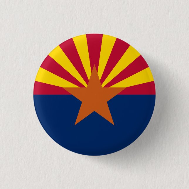 Chapa Redonda De 2,5 Cm Bandera Estatal de Arizona (Anverso)