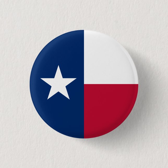 Chapa Redonda De 2,5 Cm Bandera Estatal de Texas (Anverso)