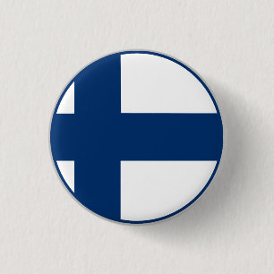 Chapa Redonda De 2,5 Cm Bandera finlandesa