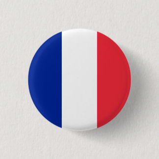 Chapa Redonda De 2,5 Cm Bandera francesa, bandera de Francia