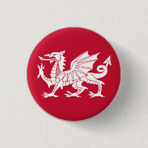 Chapa Redonda De 2,5 Cm Bandera galesa