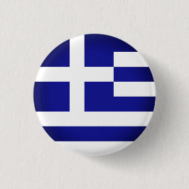 Chapa Redonda De 2,5 Cm Bandera griega (redonda)