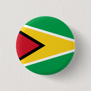 Chapa Redonda De 2,5 Cm Bandera guyanesa de Guyana Independencia del Carib