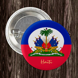 Chapa Redonda De 2,5 Cm Bandera haitiana y moda haitiana, viajes/deportes