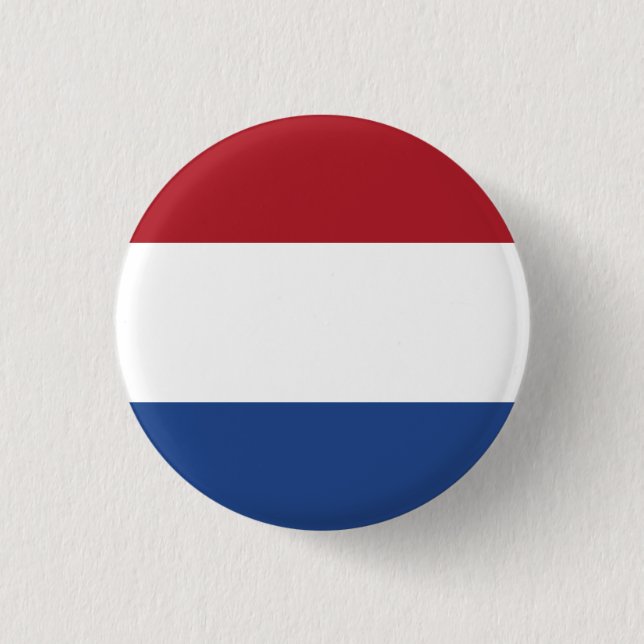 Chapa Redonda De 2,5 Cm Bandera holandesa (Anverso)