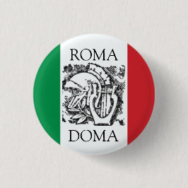 Chapa Redonda De 2,5 Cm bandera italiana ROMA, DOMA