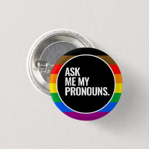 Chapa Redonda De 2,5 Cm Bandera LGBTQ+ de Orgullo de Filadelfia (QPOC)
