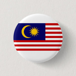 Chapa Redonda De 2,5 Cm Bandera malaya, bandera de Malasia