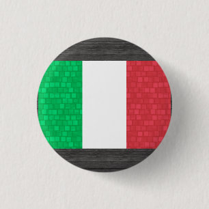 Chapa Redonda De 2,5 Cm Bandera moderna del italiano del modelo