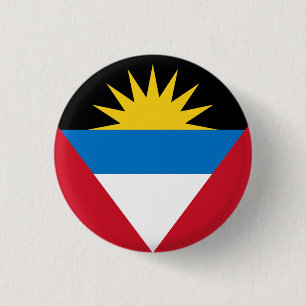 Chapa Redonda De 2,5 Cm Bandera nacional de Antigua y Barbuda