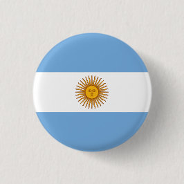 Chapa Redonda De 2,5 Cm Bandera nacional de Argentina