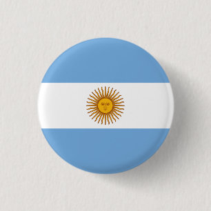 Chapa Redonda De 2,5 Cm Bandera nacional de Argentina