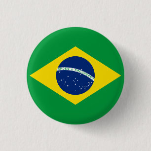 Chapa Redonda De 2,5 Cm Bandera nacional de Brasil