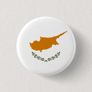 Chapa Redonda De 2,5 Cm Bandera nacional de Chipre