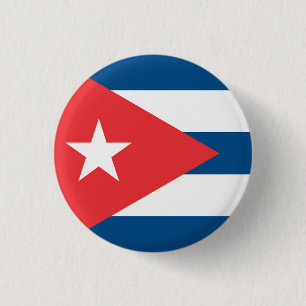 Chapa Redonda De 2,5 Cm Bandera nacional de Cuba