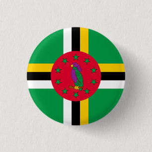 Chapa Redonda De 2,5 Cm Bandera nacional de Dominica