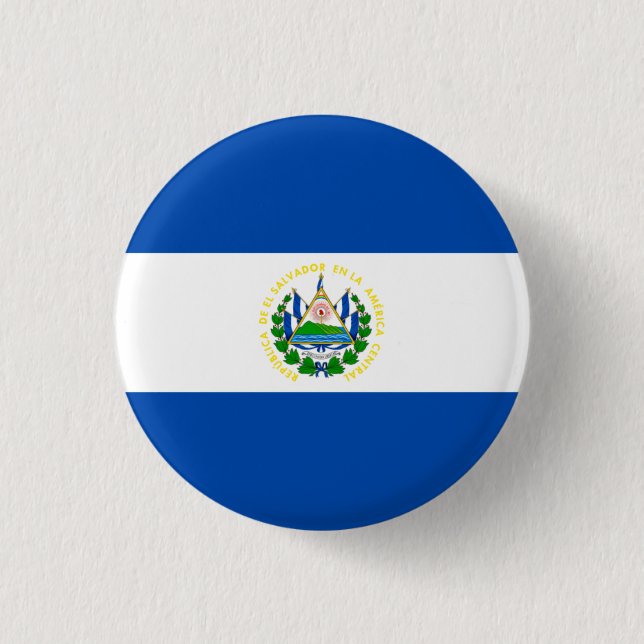 Chapa Redonda De 2,5 Cm Bandera nacional de El Salvador (Anverso)
